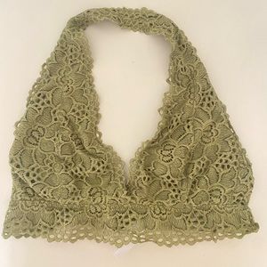 XL Lace Bralette Green Zenana Outfitters